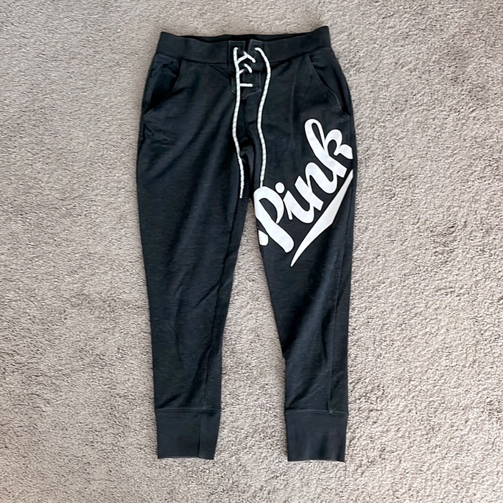 PINK gray joggers